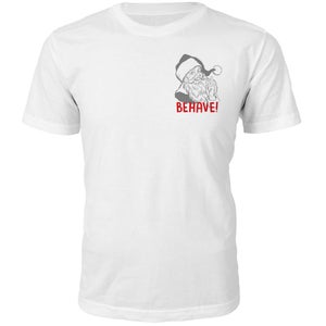 Behave Christmas T-Shirt - White
