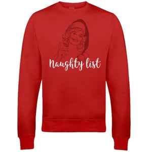 Naughty List Christmas Sweatshirt - Red