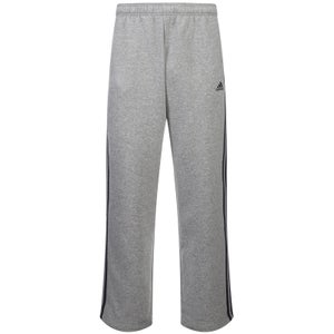 adidas Men's Essential 3 Stripe Fleece Sweatpants - Grey Marl