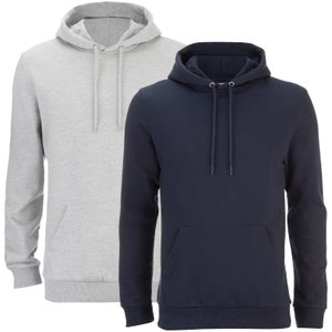Smith & Jones Men's Rooski 2 Pack Hoody - Grey/Navy