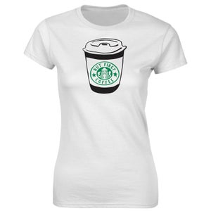 Fitness Women's But First Coffee T-Shirt - White