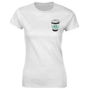 Fitness Women's But First Coffee Badge Print T-Shirt - White