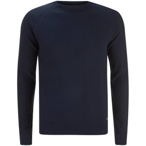 Threadbare Men's Turner Stripe Knit Jumper - Blue