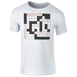 Men's Choose Life Career Job Family Crossword T-Shirt - White