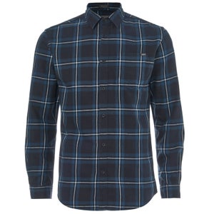 Jack & Jones Originals Men's Larson Long Sleeve Check Shirt - Total Eclipse