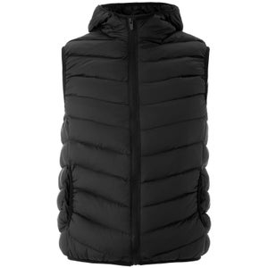 Brave Soul Men's Blackburn Padded Hooded Gilet - Black
