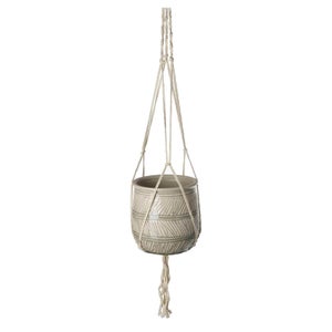 Parlane Terra Ceramic Pot with Hanger - Grey (16 x 15.5cm)
