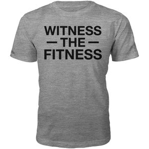 Witness The Fitness Slogan T-Shirt - Grey