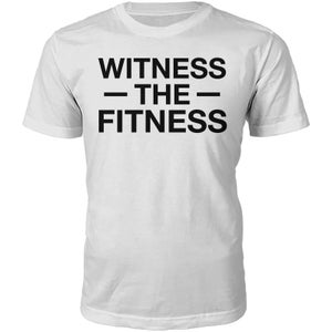 Witness The Fitness Slogan T-Shirt - White