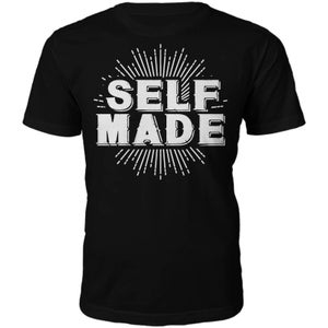 Self Made Slogan T-Shirt - Black