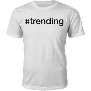 #Trending Slogan T-Shirt - White