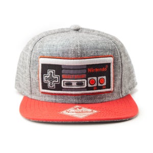 Nintendo NES Controller Linen Snapback Cap - Grey