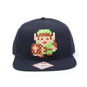Nintendo The Legend of Zelda Pixel Link 8 Bit Snapback Cap - Black