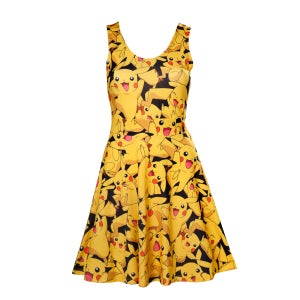 Pokémon Women's All Over Pikachu Dress - Yellow