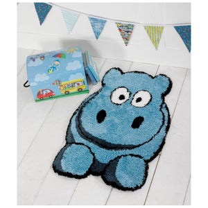 Flair Plush Animals Rug - Hillary Hippo Blue (60X90)
