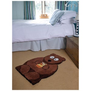 Flair Plush Animals Rug - Bertie Bear Brown (60X90)