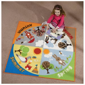 Flair Matrix Kiddy Rug - Seasons Multi (133X133)