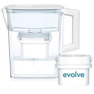 Aqua Optima 2.1L White Compact Water Filter Jug with 30 Day Evolve Filter Cartridge (1 Month Starter Pack)