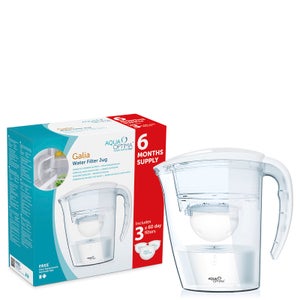 Aqua Optima 2.25L White Galia Water Filter Jug with 3 x 60 Day Evolve Filter Cartridges (6 Month Bundle)