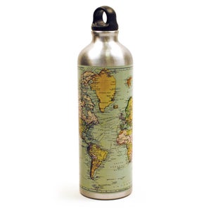 Man of the World Aluminium Water Bottle 750ml - Silver