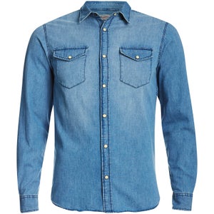 Jack & Jones Originals Men's Rone Denim Shirt - Light Blue Denim