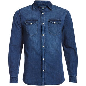 Jack & Jones Originals Men's Rone Denim Shirt - Dark Blue Denim