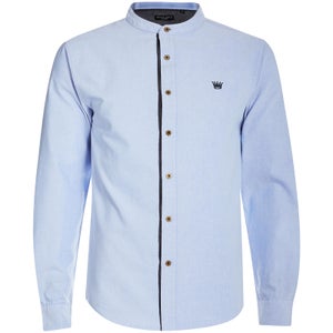 Brave Soul Men's Casey Long Sleeve Shirt - Blue