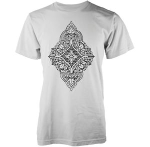 Abandon Ship Men's Floral Diamond T-Shirt - White
