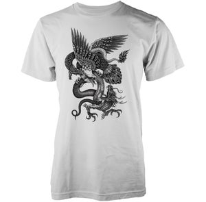 Abandon Ship Men's Eagle Dragon Snake T-Shirt - White