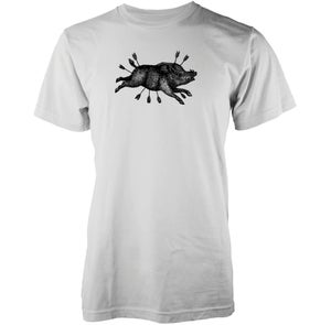 Abandon Ship Men's Boar Arrow T-Shirt - White
