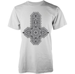 Abandon Ship Men's Floral Black Cross T-Shirt - White