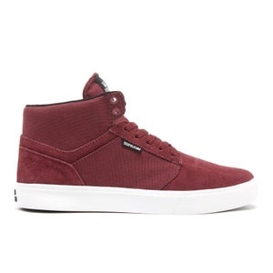 Supra Men's Yorek High Top Trainers - Burgundy/White