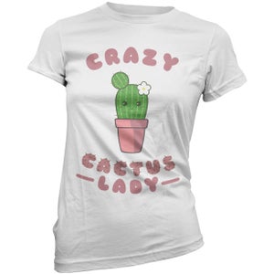 Crazy Cactus Frauen T-Shirt - Weiß