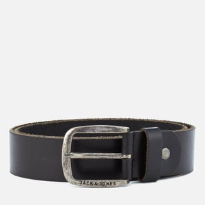 Jack & Jones Men's Paul Leather Belt - Black