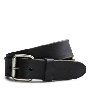 Jack & Jones Men's Jakob Leather Belt - Black