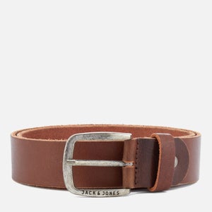 Jack & Jones Men's Paul Leather Belt - Black Coffee