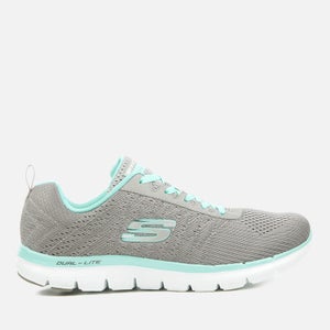 Skechers Women's Flex Appeal 2.0 Break Free Trainers - Grey/Light Blue