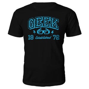 Geek Established 1970's T-Shirt- Black