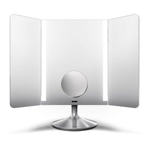 simplehuman Wide-View Rechargeable App-Enabled Stainless Steel Sensor Mirror