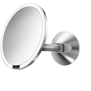 simplehuman Wall Mount Stainless Steel Hard-Wired Sensor Mirror 20cm