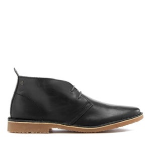Jack & Jones Men's Gobi Leather Desert Boots - Dark Slate