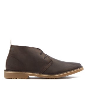 Jack & Jones Men's Gobi Leather Desert Boots - Chocolate Brown