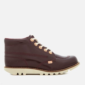 Kickers Women's Kick Hi C Leather Boots - Dark Burgundy
