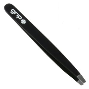 Caronlab Grip Tweezers: Slanted Tip - Gm1 Matte Black