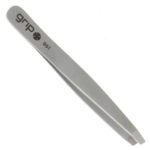 Caronlab Grip Tweezers: Slanted Tip - Gs1 Stainless Steel