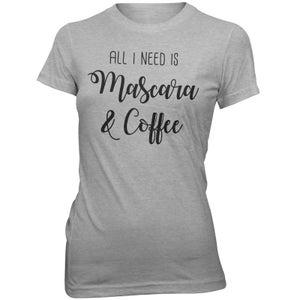 Mascara and Coffee Women's Slogan T-Shirt