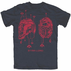 Marvel Men's Guardians of the Galaxy Vol.2 Star-Lord T-Shirt - Navy