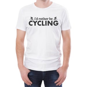 I'd Rather Be Cycling Men's White T-Shirt