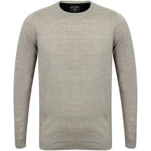 Kensington Men's Basic Crew Neck Jumper - Light Grey Marl
