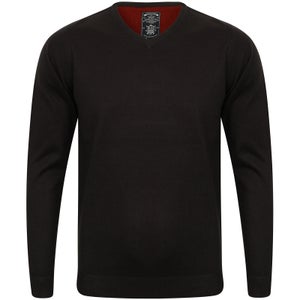 Kensington Men's Basic V Neck Jumper - Dark Navy